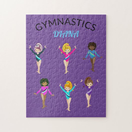 GYMNASTICS 6 GYMNAST PERSONALISIERT PUZZL PUZZLE (Vertikal)