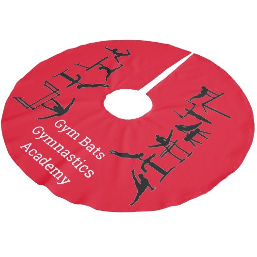 Gymnastics Academy Christmas Tree Skirt Polyester Weihnachtsbaumdecke (Schrägansicht)
