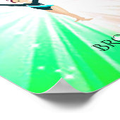 " GYMNASTICS" beleuchtet Poster mit Gymnast. (Ecke)