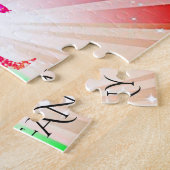 "GYMNASTICS" beleuchtet Rätsel mit Gymnast. Puzzle (Seite)