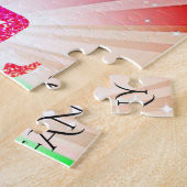 "GYMNASTICS" beleuchtet Rätsel mit Gymnast. Puzzle (Seite)