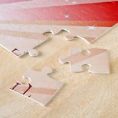 "GYMNASTICS" beleuchtet Rätsel mit Gymnast. Puzzle (Seite)