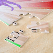 "GYMNASTICS" beleuchtet Rätsel mit Gymnast. Puzzle (Seite)