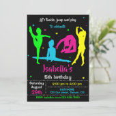 Gymnastics birthday invitation Tumbling invitation Einladung (Stehend Vorderseite)