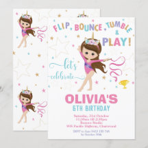 Gymnastics Birthday Unicorn Girl Gymnastics Party