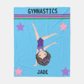 GYMNASTICS BLANKET FÜR MÄDCHEN PERSONALISIERT. FLEECEDECKE (Vorderseite)