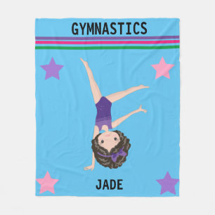 GYMNASTICS BLANKET FÜR MÄDCHEN PERSONALISIERT. FLEECEDECKE