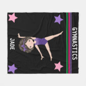 GYMNASTICS BLANKET FÜR MÄDCHEN PERSONALISIERT. FLEECEDECKE (Vorderseite (Horizontal))