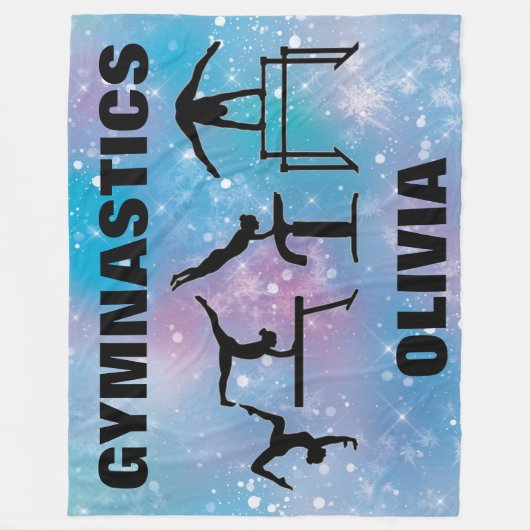 Gymnastics Blue Glam Fleecedecke (Vorderseite)