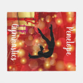 Gymnastics Bokeh Gifts n' Glitz Fleecedecke (Vorderseite (Horizontal))