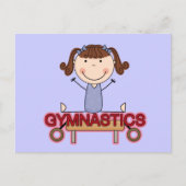 GYMNASTICS - Brünette Girl Splits Tshirts und Gesc Postkarte (Vorderseite)