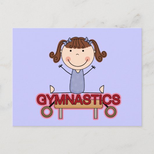 GYMNASTICS - Brünette Girl Splits Tshirts und Gesc Postkarte (Vorderseite)