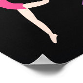 Gymnastics Chalkboard Personalized Birthday Banner Poster (Ecke)