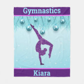 Gymnastics Christmas Purple Aqua Personalized    Fleecedecke (Vorderseite)