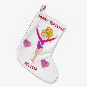 GYMNASTICS CHRISTMAS STRUMPF FÜR MÄDCHEN. KLEINER WEIHNACHTSSTRUMPF (Vorderansicht (hängend))