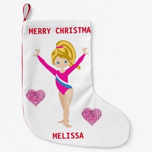 GYMNASTICS CHRISTMAS STRUMPF FÜR MÄDCHEN. KLEINER WEIHNACHTSSTRUMPF (Vorderseite)
