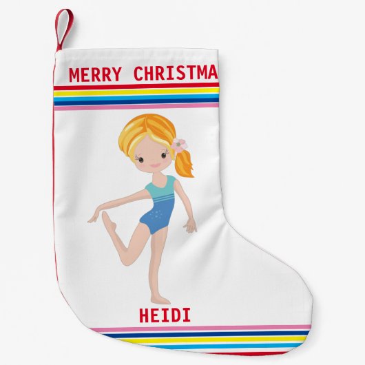 GYMNASTICS CHRISTMAS STRUMPF FÜR MÄDCHEN. KLEINER WEIHNACHTSSTRUMPF (Vorderseite)
