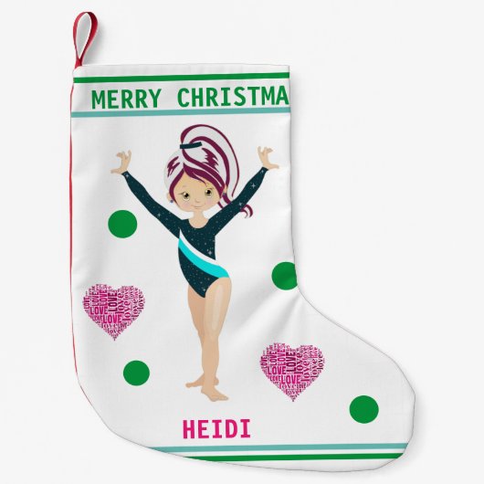GYMNASTICS CHRISTMAS STRUMPF FÜR MÄDCHEN. KLEINER WEIHNACHTSSTRUMPF (Vorderseite)