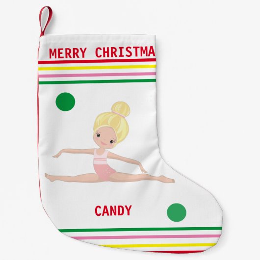 GYMNASTICS CHRISTMAS STRUMPF FÜR MÄDCHEN. KLEINER WEIHNACHTSSTRUMPF (Vorderseite)