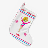 GYMNASTICS CHRISTMAS STRUMPF FÜR MÄDCHEN. KLEINER WEIHNACHTSSTRUMPF (Vorderansicht (hängend))