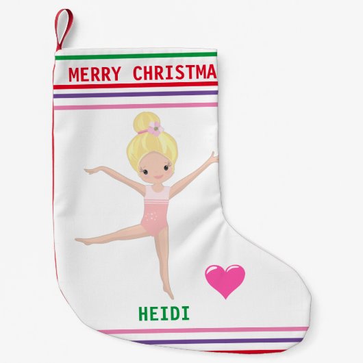 GYMNASTICS CHRISTMAS STRUMPF FÜR MÄDCHEN. KLEINER WEIHNACHTSSTRUMPF (Vorderseite)