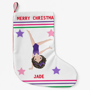 GYMNASTICS CHRISTMAS STRUMPF FÜR MÄDCHEN. KLEINER WEIHNACHTSSTRUMPF