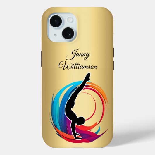 Gymnastics Colorful "logo" elegant Personalize Case-Mate iPhone Hülle (Rückseite)