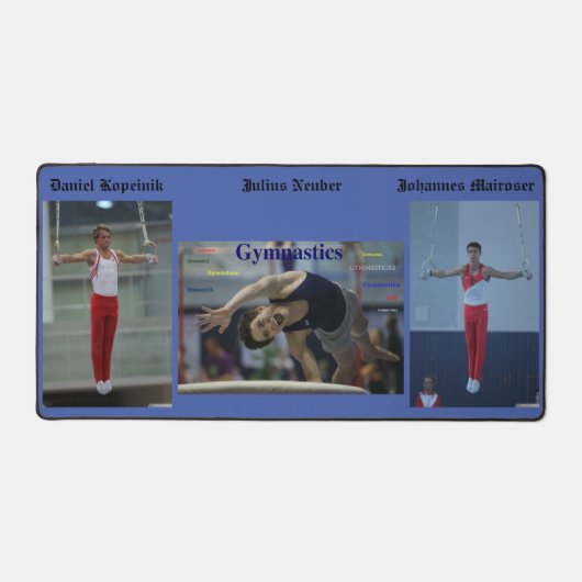 GYMNASTICS Desk Mat, Daniel, Julius & Johannes Schreibtischunterlage (Vorderseite)