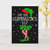 Gymnastics Elf Christmas Matching Family Women Gir Karte (Gelbe Blume)