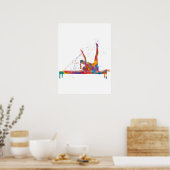 gymnastics exercise poster (Küche)