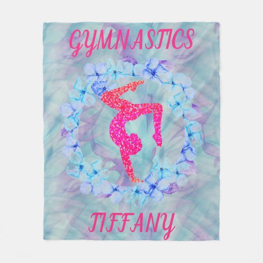 GYMNASTICS FLEECE BLANKET mit personalisiertem Nam (Vorderseite)