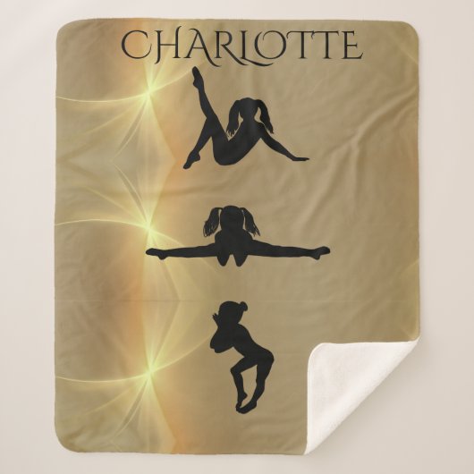 GYMNASTICS GIRL IST AUF SHERPA BLANKET. INDIVIDUEL SHERPADECKE (Vorderseite)