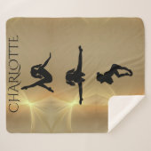 GYMNASTICS GIRL IST AUF SHERPA BLANKET. INDIVIDUEL SHERPADECKE (Vorderseite (Horizontal))