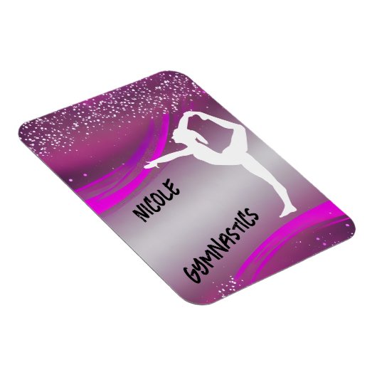 Gymnastics Girl Personalized Magnet (Rechte Seite)