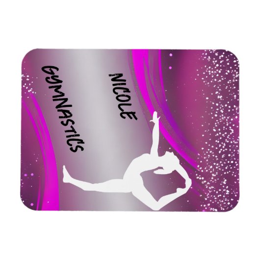 Gymnastics Girl Personalized Magnet (Horizontal)