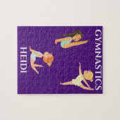 GYMNASTICS Girl's personalisiertes Rätsel. Puzzle (Horizontal)