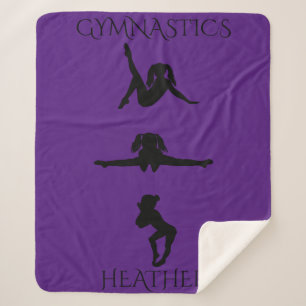 GYMNASTICS GIRL'S SHERPA BLANKET. Individuelle Nam Sherpadecke