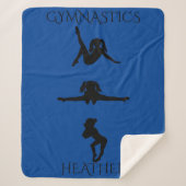 GYMNASTICS GIRL'S SHERPA BLANKET. Individuelle Nam Sherpadecke (Vorderseite)
