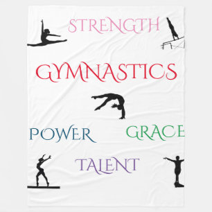 GYMNASTICS GROSSES FLEECE BLANKET.