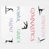 GYMNASTICS GROSSES FLEECE BLANKET. (Vorderseite (Horizontal))