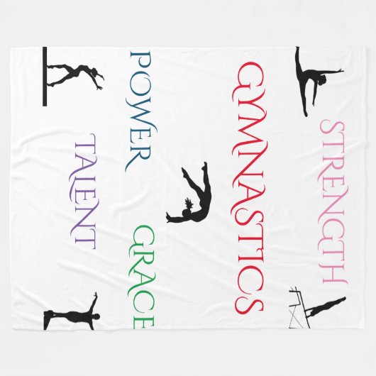 GYMNASTICS GROSSES FLEECE BLANKET. (Vorderseite (Horizontal))
