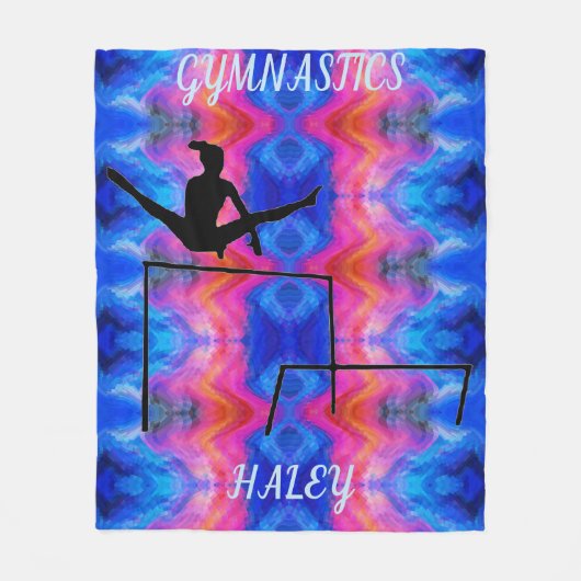 GYMNASTICS GYMNAST AUF UNSOGAR BARS FLEECE BLANKET (Vorderseite)