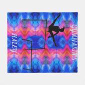 GYMNASTICS GYMNAST AUF UNSOGAR BARS FLEECE BLANKET (Vorderseite (Horizontal))