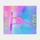 GYMNASTICS GYMNAST FLEECE BLANKET PERSONALISIERT!