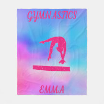 GYMNASTICS GYMNAST FLEECE BLANKET PERSONALISIERT!