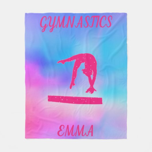GYMNASTICS GYMNAST FLEECE BLANKET PERSONALISIERT! (Vorderseite)