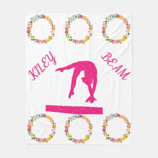 GYMNASTICS GYMNAST FLEECE BLANKET PERSONALISIERT! (Vorderseite)