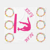 GYMNASTICS GYMNAST FLEECE BLANKET PERSONALISIERT! (Vorderseite (Horizontal))
