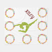 GYMNASTICS GYMNAST FLEECE BLANKET PERSONALISIERT! (Vorderseite (Horizontal))