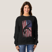 Gymnastics gymnastics coach US flag gymnsatics des Sweatshirt (Vorne ganz)